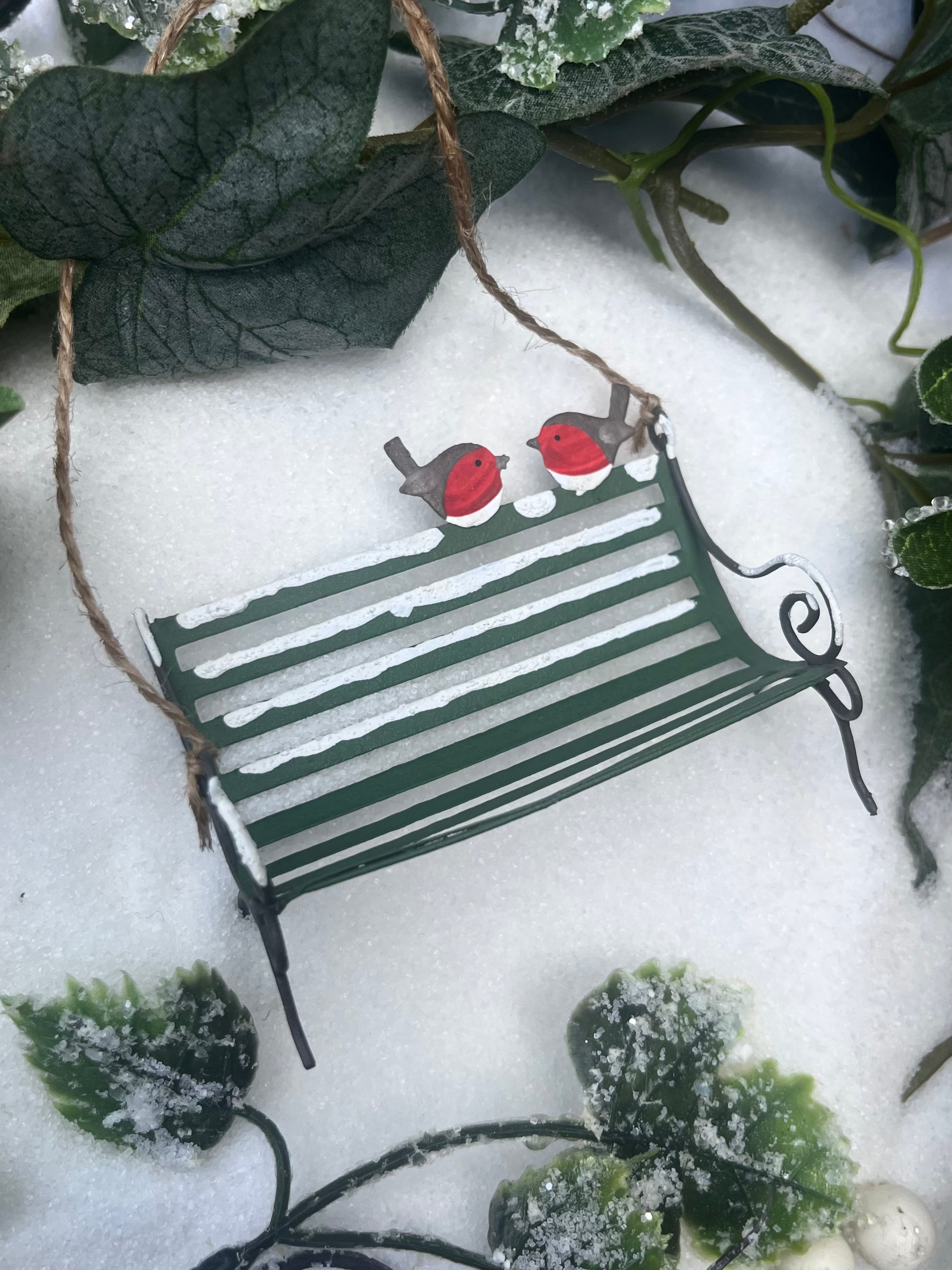 Robins on Park Bench