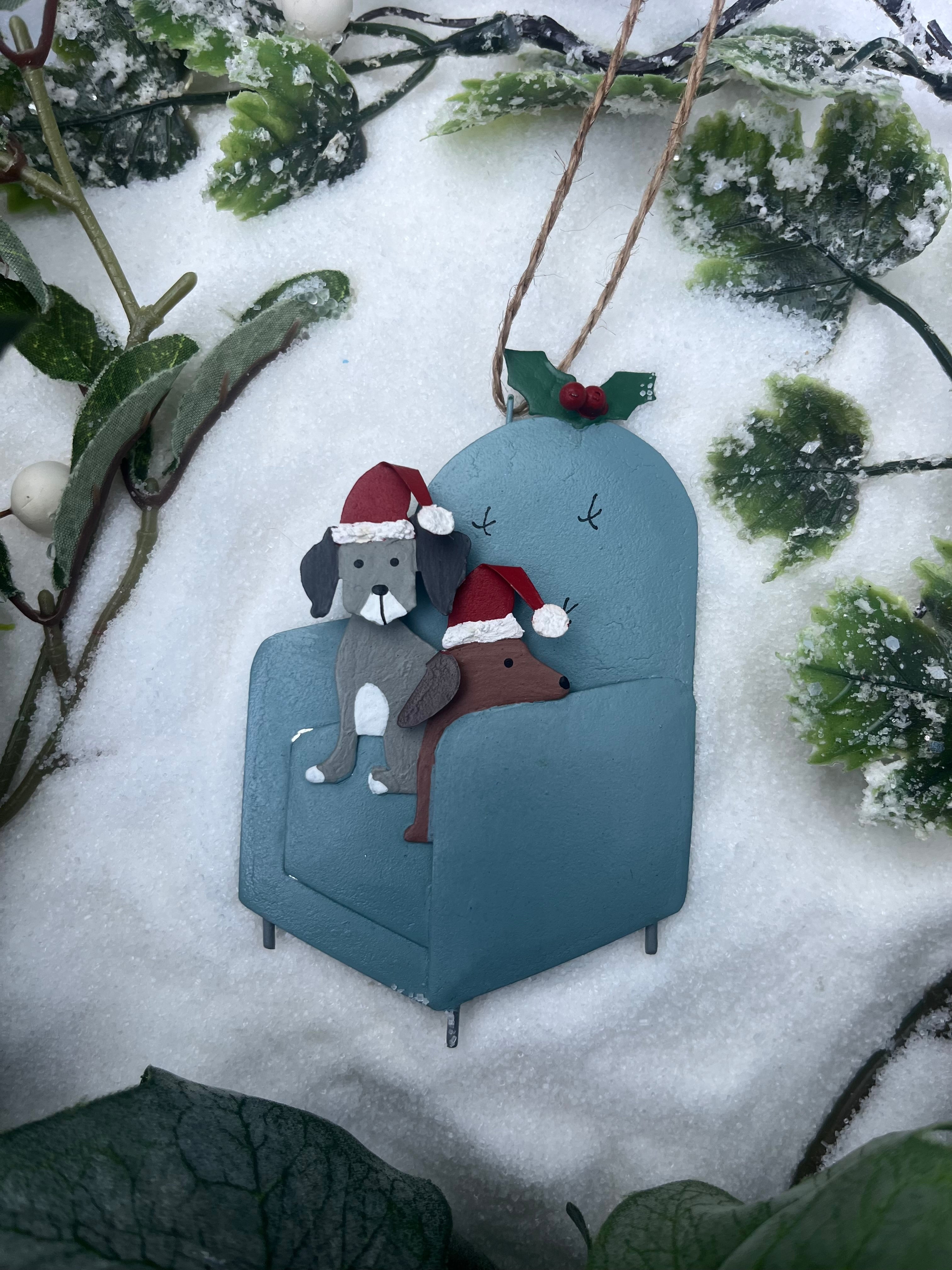 Dogs on Arm Chair